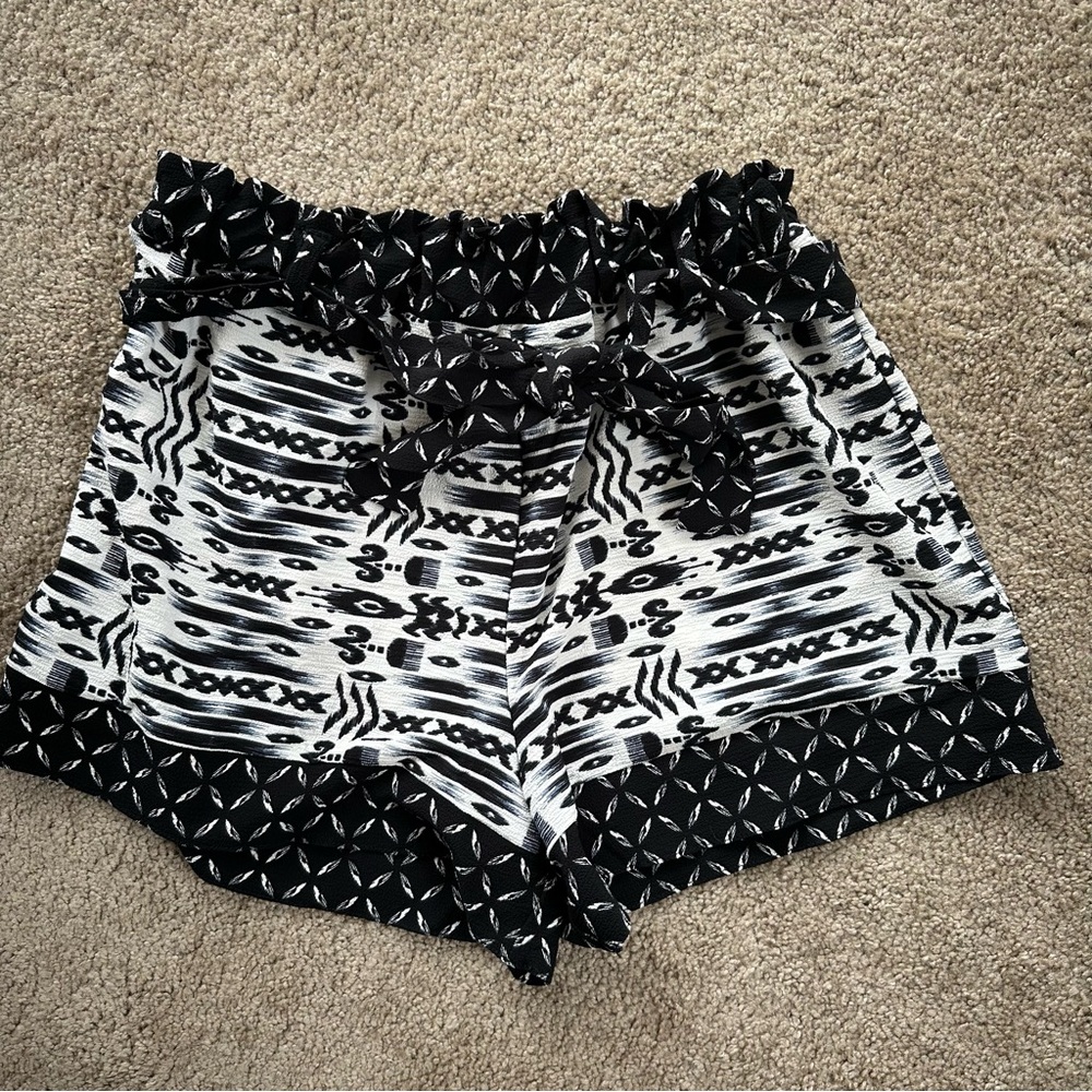 Flowy Lily White Shorts with Sash